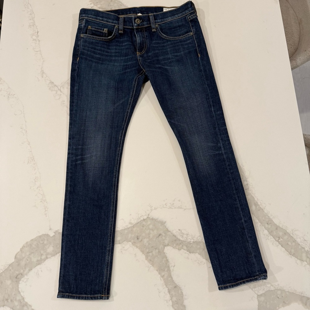 rag & bone Women's Skinny Jeans - Dark Blue - Picture 2 of 11
